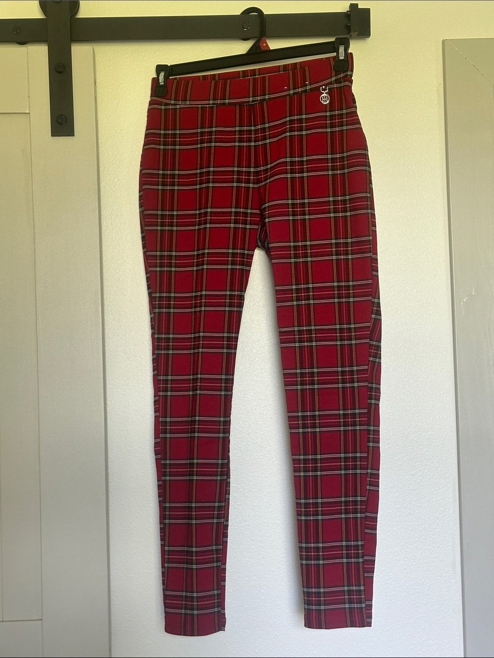 Tommy Hilfiger Red Plaid Chinos